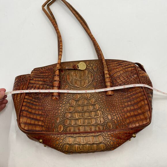 Brahmin brown exotic leather shoulder bag - Picture 8 of 8